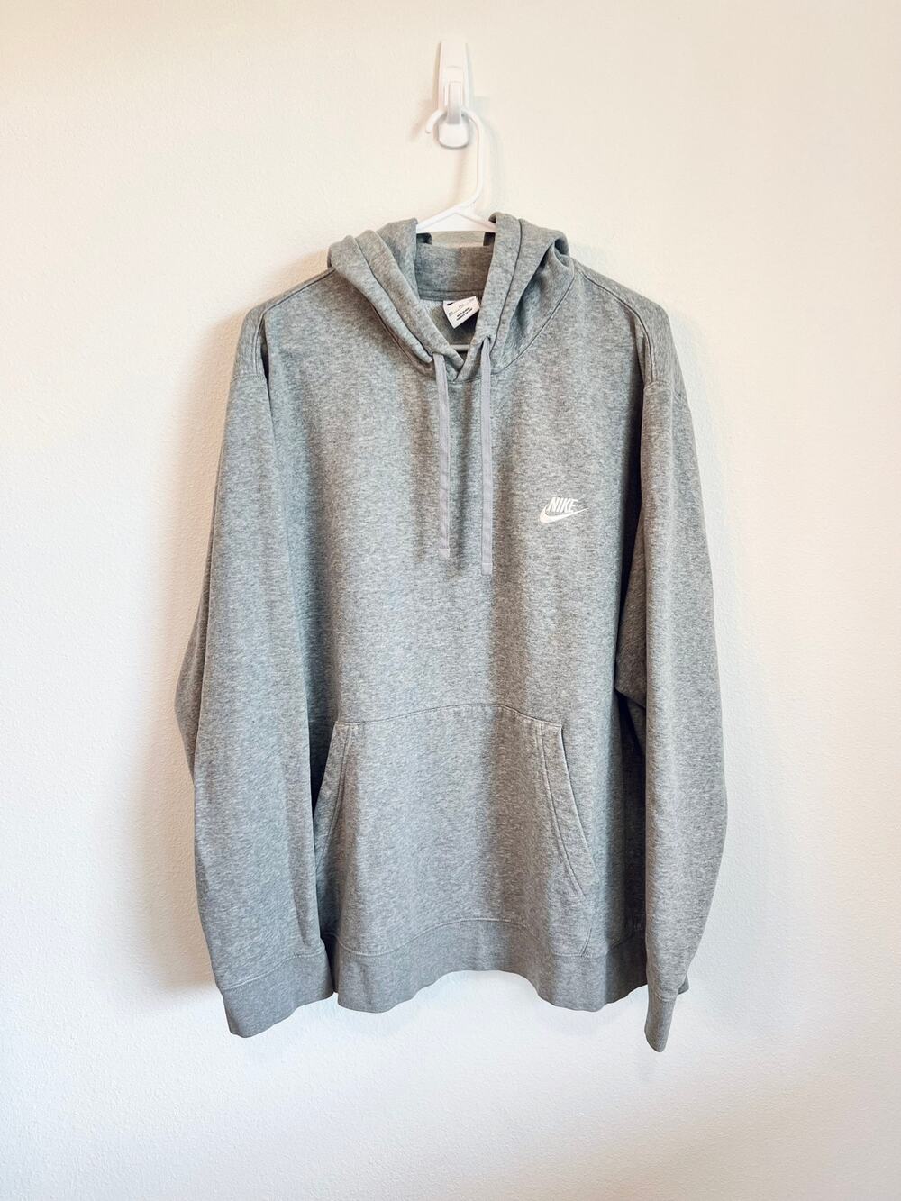 Nike Gray Hoodie Embroidered Swoosh Men's XXL